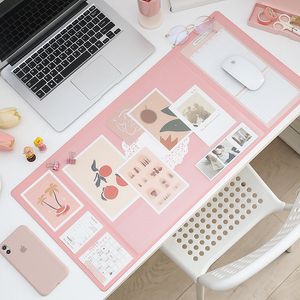 Office top Oversized Waterproof Mouse PU Leather Mice Calendar Mat Laptop Cushion Desk Organizer Writing Pad