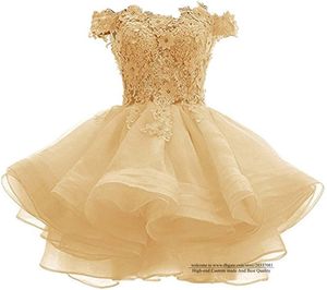 Süßes sexy Bateau-Kristall-Mini-Heimkehrkleid 2021, Applikationen, Spitzenknöpfe, Organza, Übergröße, Abschluss-Cocktail-Abschlussball-Partykleid H06