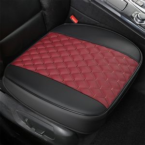 Coprisedile per auto impermeabile Cuscino imbottito Pelle PU Nero Rosso Grigio Antiscivolo Protezione inferiore avvolgente completa Traspirante Confortevole Durevole per l'estate Con tasca