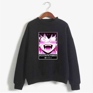 Anime Kakegurui Hoodies Streetwear Pullover Sweatshirt Män Fuuny Höst Winter Pullover Toppar Y211122