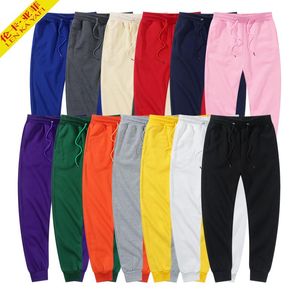 الرجال السراويل السوداء sweatpants الأحمر السراويل أزياء المرأة الأبيض عارضة الخريف الشتاء الصوف عداء ببطء الدفء أبلى