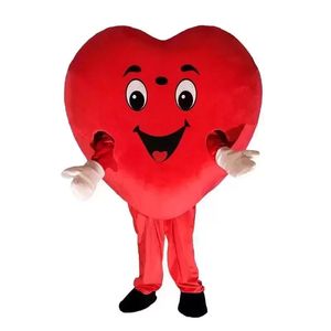 High quality red heart Mascot Costumes Christmas Fancy Party Dress Cartoon Character Outfit Suit Adults Size Carnival Easter Advertising Theme Clothing