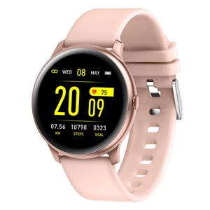 Kw19 Women Smart Watch Heart Rate Monitor Multi-languages Waterproof Men Sport Fitness Tracker Smartwatch for Ios and Android Q0524