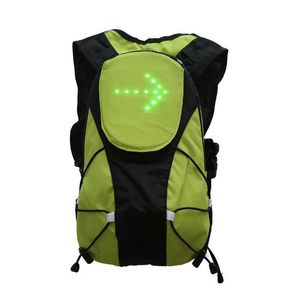 5L LED Turn Signal Light Backpack Wireless Remote Control Turn Signal Warning Lamp USB Rechargeable Bag Man Women Q0721