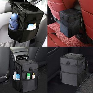 Other Interior Accessories Portable Folding Organizer Storage Bag Car Trash Bin Cans Waterproof Oxford Cloth Garbage Holder Rubbish Cases