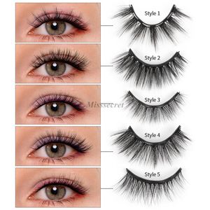 3D magnetische Wimpern wiederverwendbar Mix Styles 5 Magnet Wimpern Leichte Wasserdichte Natürliche Dramatische falsche Wimpern Nein Benötigen Kleber Wimpern Make-up