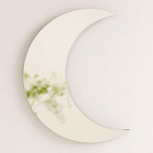 Adesivi murali Acrilico Specchio lunare Interni Decorazioni naturali scandinave Decorazione per soggiorno della cameretta dei bambini bohémien