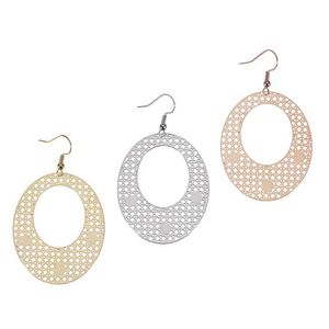 women's Oval hollow Hoop Huggie earrings fashion gift national style women DIY jewelry earring