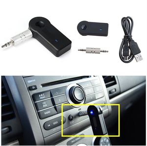 Amplificadores de áudio do carro 3.5mm AUX MP3 Música Receptor Bluetooth Carros Kit Handsfree sem fio para alto-falante Fone de ouvido Adaptador Acessórios