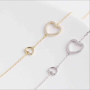 Women's Bracelets Chains 925 Silver Jewelry Fashion 2021 Original Couple Charms Friendship Luxury Sterling Heart Electroplate