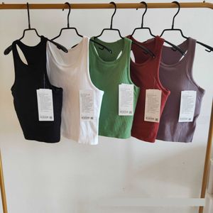 Tasarımcı Kadın Tees Tankları Camis Kısa Fiess Yelekle Göğüs Pedi Moda Sporları Hızlı Kurutulur Nefes Alabilir Yoga Top