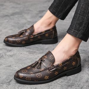 Luxury New Mens Loafers Leather Slip On Flat Heel Wedding Business Dress Driving Shoes Size 38-44