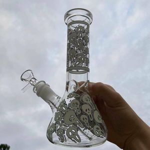 Hookahs Skull Glass Water Bongs Beaker Dab Rigs Smoke Oil Burner pipe Downstem Perc Bubbler Tobacco Smoking Accessories With 14mm Bowl