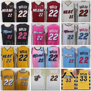 Men Basketball Jimmy Butler Jersey 22 All Stitched Team Color Black Red White Blue Yellow For Sport Fans Breathable Good Quality