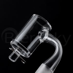 DHL!!! 25mmOD Smoking Full Weld Quartz Enail Banger mit Metallhalteclip 10mm 14mm 18mm männlich weiblich 2,5mm Wand-E-Nägel für Glasbongs