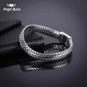 Antiga cor prata moda punk bracelete para mulheres diy pulgles encantos braceletes homens pulseira jóias presentes B1019-16