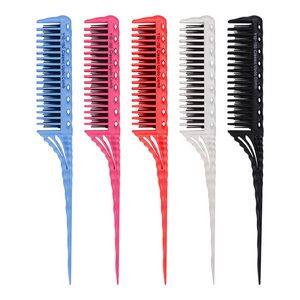 portable hair comb hair brush 3row teeth teasing comb detangling brush rat tail comb coming hairdressing combs