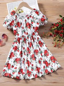 Girls Allover Floral Print Peact Free Free Fress She01