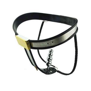 NXY Dispositivo di castità Acciaio inossidabile y Cintura femminile Tipo t c Pantaloni Word per serratura in metallo A1841221
