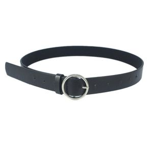 Belts Pu Leather Punk Belt Round Metal Circle Designer Brand O Ring