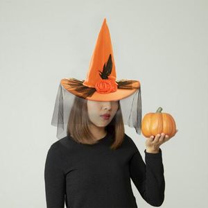 Stingy Brim Hats Witch Hat Hallowen Dress Decorative Props Adult Children Cosplay Headdress Masquerade Costume Accessory Gift R5