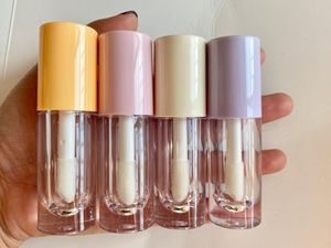 Frascos de armazenamento frascos 50/100 pcs 6.5ml roxo, rosa, amarelo, bege, whit tampas de brilho claro tubos de brilho transparente cosmético lipgloss con