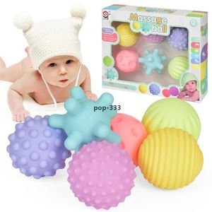 Berühren Sie Multi-Textur-Handgriffball-Babyspielzeug, lernen Sie, Fitness zu klettern, weiches Gummi, Wasser, Prise