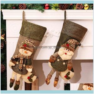 Festive Party Supplies & Gardensanta Claus Snowman Christmas Decorations For Home Navidad Santa Sacks Year Natal Pendant Ornaments Xmas Tree