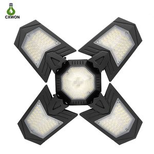 120W Garage Light E27 85-265V 12000LM LED High Bay Ceiling Lamp 5 Leaf Deformable For Warehouse Factory Gym Lighting