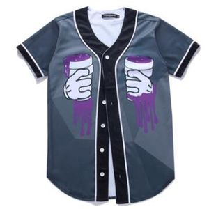 Men's Baseball Jersey 3d T-shirt Printed Button Shirt Unisex Summer Casual Undershirts Hip Hop Tshirt Teens 018