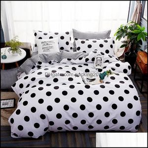 Pościel Dostawy Tekstylia Strona główna Gardenbedding Sets Fashion 100% Bawełna Pasek Twin / Fl / Królowa / King / Super King Size Quilt ER Bed Pillowc