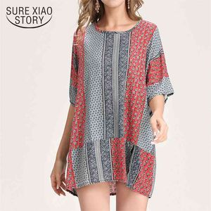 Fashion women shirts harajuku short sleeve shirt ladies tops Print O-Neck tshirt clothing 3839 50 210510