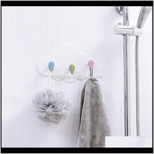 Magazynowa Organizacja Houseeping Home GardenClothes Haczyk Chmura Kształt Nail-Hat Półka Wiszące Wieszak Wieszak Ręcznik Organizator Hooks Rails Drop Deliv