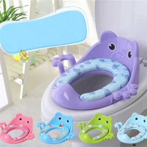 Removable Baby Toilet Training Potties Seats Kids Potty Seat with Armrests Slip-proof Fall Infant Safety Urinal Chair Cushion LJ201110