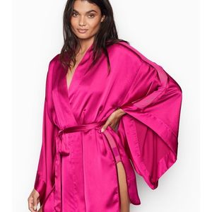 Satin Robe Female Intimate Lingerie Sleepwear Silky Bridal Wedding Gift Casual Kimono Bathrobe Gown Nightgown Sexy Nightwear 210831