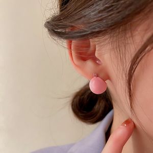 Dangle & Chandelier Korean Chic Stud Earrings Spring Summer New Fashion Jewelry Wholesale White Pink Candy Colors