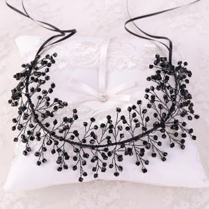 Hair Clips & Barrettes Women Bridal Accessories Jewelry Baroque Headpiece Ribbon Headband Handmade Vintage Crystal Beads Hairpins