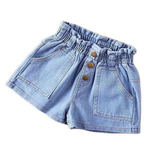 Girls cotton Denim jeans Shorts children Thin Soft Trousers Jeans Kids Children Casual Clothes Clothing P162 210622