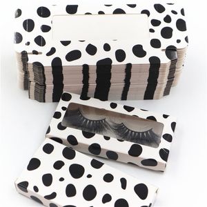 Großhandel Wimpernpapierboxen 3D Faux Mink Lashes Leere rechteckige Verpackungsbox 25 mm 5D Fluffy Lashes Case Individuelles Logo Hübsches Wimpernaufbewahrungspaket