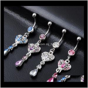 Bell JewelryStyle Navel Rings Belly Button Body Piercing Jewelry Dingle Aessory Fashion Charms PS Drop Delivery 2021 KO89L