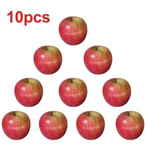 10ピース人工リンゴのプラスチックフルーツの緑のリンゴのための緑のリンゴのための緑のリンゴのための偽の果物を教えるエイズフルーツ1パーティー