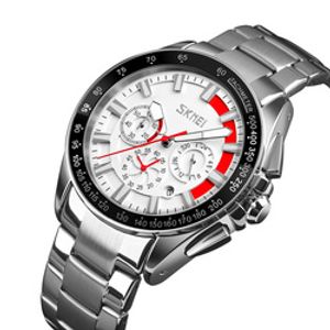Skmei 9167 Luxury Men Wristwatch防水ステンレス鋼の時計メーカー