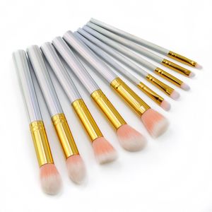 Glitter Makeup Brushes för Foundation Powder Eyeshadow Eyeliner Lip Highlighter Cosmetic Brush Tools Make Up Brush Set