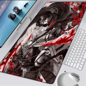 Angriff auf Titan Mauspad Pad Gamer Teppich Computer Mauspad Anime Gaming Padmouse Hochwertige Gamer Mausmatten Manga Geschenk