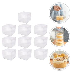 Pedra de presente 10pcs Transparente Tin Tin Bake Case Caixa de sobremesa BoxGift GiftGift