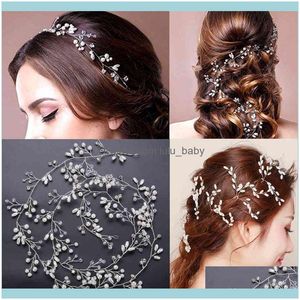 Jewelryaessories Crystal Pearl Belt Wedding Bridal Ornaments Hair Jewelry Bride Headdress Headbands Tiara Drop Delivery 2021 K3Atg