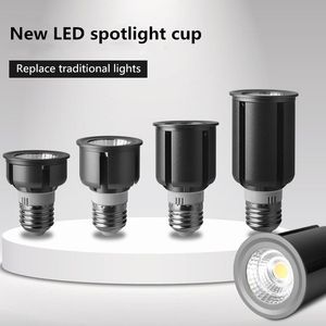 LED ampul Cob E27 Gu10 7W 9W 12W Dimmble Spotlight Down Işık Sıcak Beyaz /Beyaz Ev Oturma Odası Ampul lambası D1.0