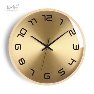 Wall Clocks Luxury Nordic Large Digital Clock Kitchen Modern Creative Silent Bedroom Watches Reloj De Pared Home Decor KK60WC