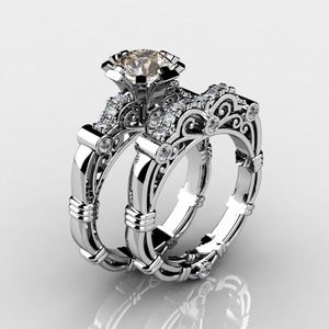 Ringos de cluster Luxury Rose Gold Color Set Ring Ring European e American Women's Heart Arrow CZ Engagement