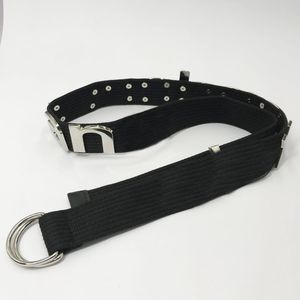 Wypoczynek Webbing Płótno Pas Designer Metal Letter Waistband Wysokiej Jakości Sprzęt Waist Seal Paski Dekoracja